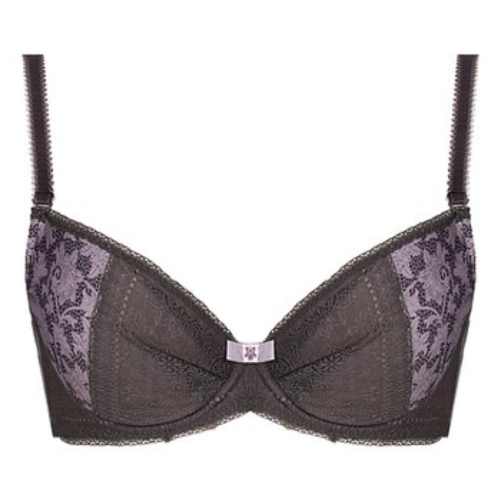 Kinga Pink & Brown Push-Up Bra 32C